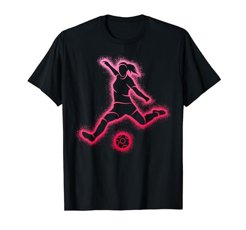 Fußball Fußballerin Kinder Frauen Fußballspielerin Mädchen T-Shirt Fußball Fußballerin Kinder Frauen Fußballspielerin Mädchen T-Shirt von Fußballer Fußball Kinder Jungen Fußballspieler