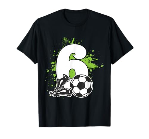 Kinder 6. Geburtstag Junge Fußballer Fußball T-Shirt Kinder 6. Geburtstag Junge Fußballer Fußball T-Shirt von Fußballer Kindergeburtstag