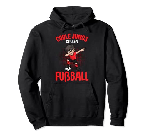 Coole Jungs spielen Fußball Fußballer Jungen Kinder Pullover Hoodie von Fussballer & Fussball Fan Motiv Geschenkideen