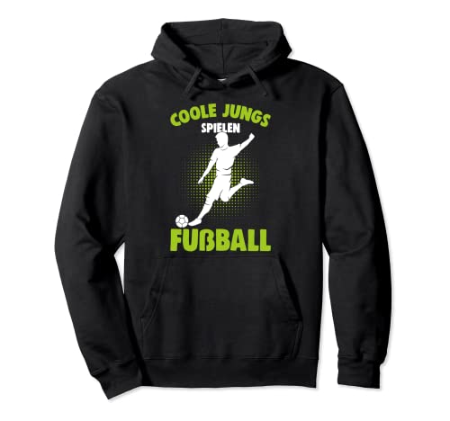 Coole Jungs spielen Fußball Fußballer Kinder Junge Pullover Hoodie von Fussballer & Fussball Fan Motiv Geschenkideen