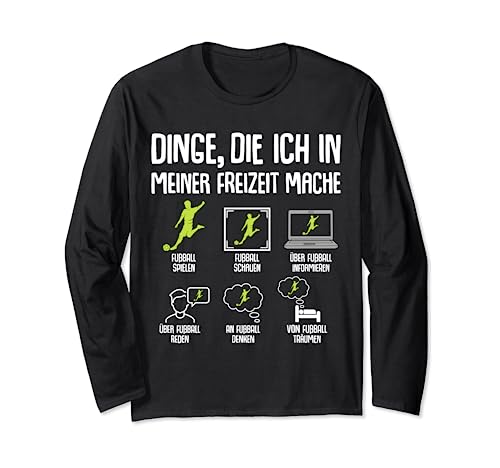 Fußball Fußballer Jungen Kinder Herren Langarmshirt von Fussballer & Fussball Fan Motiv Geschenkideen