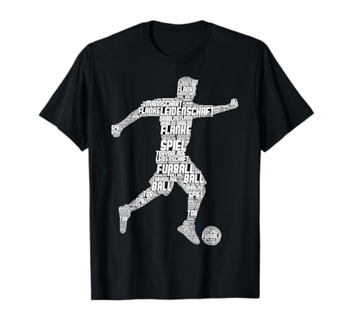 Fußballer & Fussball Fan Motiv Geschenkideen Fußball T-Shirt für Jungen, Herren, Kinder, Kurzarm, Schwarz, S von Fussballer & Fussball Fan Motiv Geschenkideen