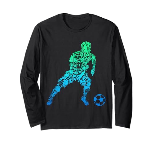 Fußball Fußballer Kinder Jungen Langarmshirt von Fussballer & Fussball Fan Motiv Geschenkideen