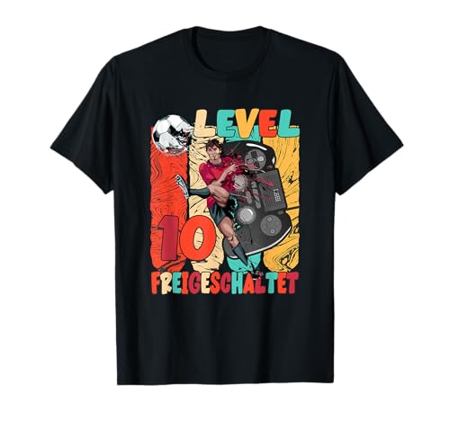 Level 10 Freigeschaltet Fußball Gamer Fußballer Jungs T-Shirt Level 10 Freigeschaltet Fußball Gamer Fußballer Jungs T-Shirt von Fussballer & Fussball Jungen Kinder Geschenkideen