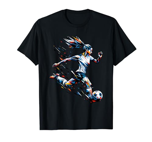 Polygon Art Soccer Ball Sport Girl Player Women Football T-Shirt Polygon Art Soccer Ball Sport Girl Player Women Football T-Shirt von Fußballgeschenk Für Einen Fußballspieler