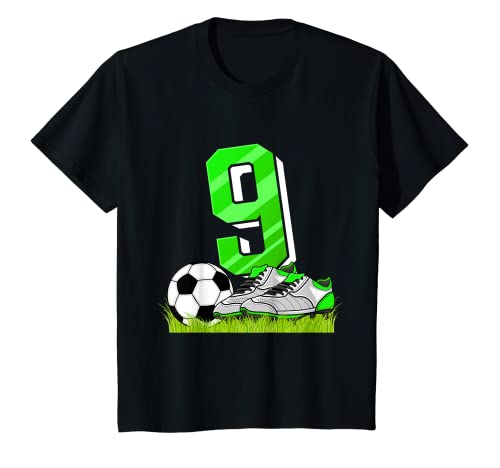 Kinder 9. Geburtstag Fußball - Ich bin 9 Jahre Junge T-Shirt Kinder 9. Geburtstag Fußball - Ich bin 9 Jahre Junge T-Shirt von Fußballgeschenkidee für Jungen Ich bin jetzt 9