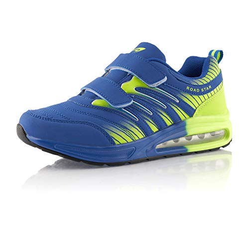 Fusskleidung® Damen Herren Laufschuhe Dämpfung Sportschuhe leichte Turnschuhe Blau Grün EU 46 von Fusskleidung