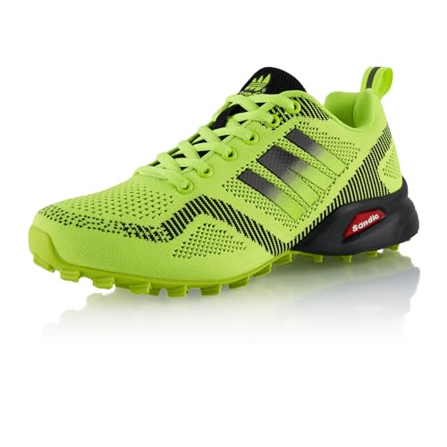 Fusskleidung® Damen Herren Wanderschuhe Atmungsaktive Trail Running Trekkingschuhe Grün Grün EU 38 von Fusskleidung