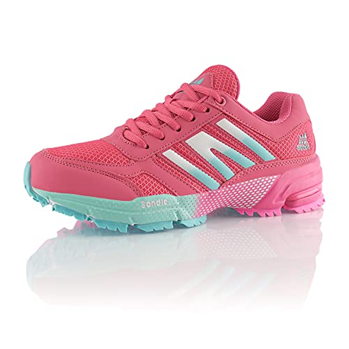 Fusskleidung® Damen Herren Laufschuhe atmungsaktive Runners leichte Sportschuhe Pink EU 36 von Fusskleidung