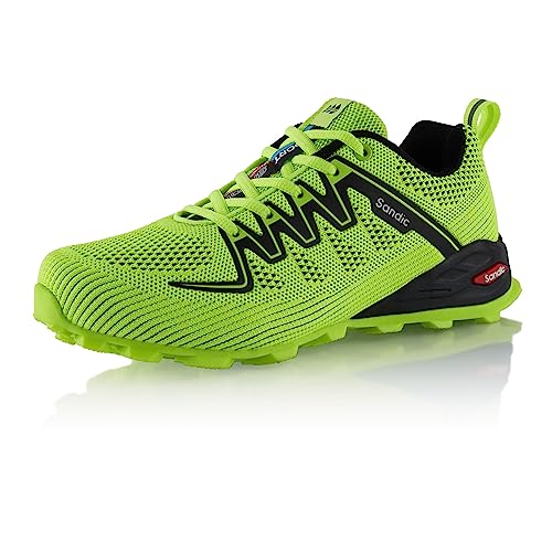 Fusskleidung® Damen Herren Wanderschuhe Atmungsaktive Trail Running Trekkingschuhe Grün Schwarz EU 39 von Fusskleidung