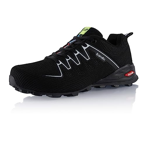 Fusskleidung® Damen Herren Wanderschuhe Bequeme Trail Running Trekkingschuhe Schwarz EU 38 von Fusskleidung