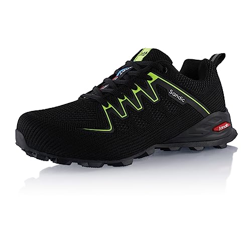 Fusskleidung® Damen Herren Wanderschuhe Atmungsaktive Trail Running Trekkingschuhe Schwarz Grün EU 41 von Fusskleidung