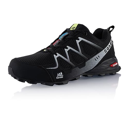 Fusskleidung® Damen Herren Wanderschuhe atmungsaktive Trail Running Trekkingschuhe Schwarz Weiß EU 36 von Fusskleidung