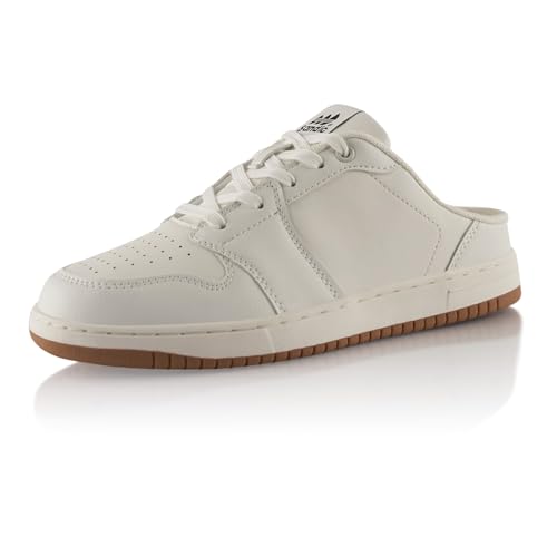 Fusskleidung® Damen Herren Sneaker Clogs Atmungsaktive Slip-On Schuhe Weiß EU 40 von Fusskleidung