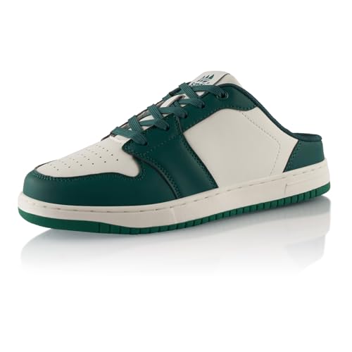 Fusskleidung® Damen Herren Sneaker Clogs Atmungsaktive Slip-On Schuhe Weiß Grün EU 42 von Fusskleidung
