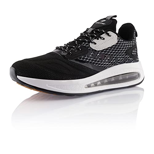 Fusskleidung® Damen Herren Sportschuhe Dämpfung Sneaker leichte Laufschuhe Grau Schwarz Weiss EU 45 von Fusskleidung