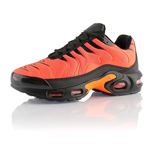 Fusskleidung® Damen Herren Sportschuhe Dämpfung Sneaker leichte Laufschuhe Orange Orange Schwarz EU 39 von Fusskleidung