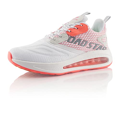 Fusskleidung® Damen Herren Sportschuhe Dämpfung Sneaker leichte Laufschuhe Pink Weiß EU 36 von Fusskleidung