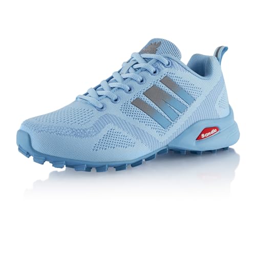 Fusskleidung® Damen Herren Wanderschuhe Atmungsaktive Trail Running Trekkingschuhe Blau EU 39 von Fusskleidung