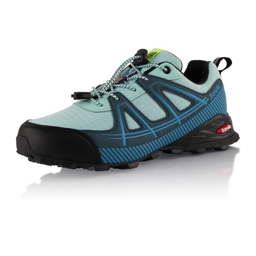 Fusskleidung® Damen Herren Wanderschuhe Atmungsaktive Trail Running Trekkingschuhe Blau EU 41 von Fusskleidung