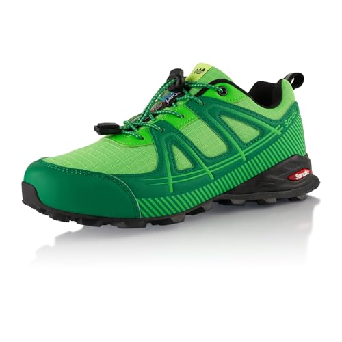 Fusskleidung® Damen Herren Wanderschuhe Atmungsaktive Trail Running Trekkingschuhe Grün EU 41 von Fusskleidung