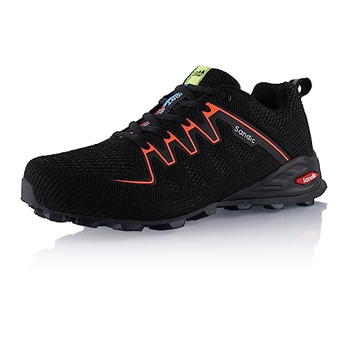 Fusskleidung® Damen Herren Wanderschuhe Atmungsaktive Trail Running Trekkingschuhe Schwarz Orange EU 39 von Fusskleidung