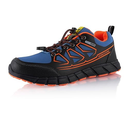 Fusskleidung® Damen Herren Wanderschuhe Softshell Trail Running Trekkingschuhe Blau Orange EU 42 von Fusskleidung