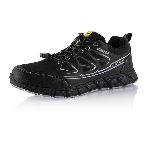 Fusskleidung® Damen Herren Wanderschuhe Softshell Trail Running Trekkingschuhe Schwarz EU 36 von Fusskleidung
