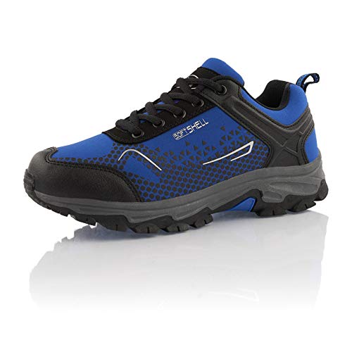 Fusskleidung® Damen Herren Wanderschuhe Wasserabweisende Trekkingschuhe Blau Blau Schwarz EU 37 von Fusskleidung