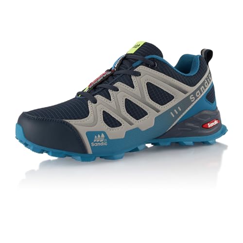 Fusskleidung® Damen Herren Wanderschuhe atmungsaktive Trail Running Trekkingschuhe Blau Grau EU 39 von Fusskleidung