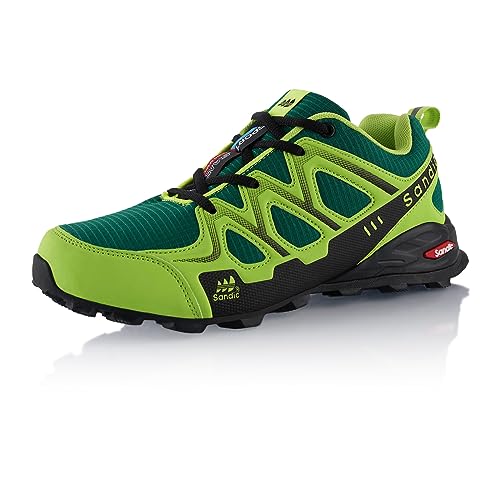 Fusskleidung® Damen Herren Wanderschuhe atmungsaktive Trail Running Trekkingschuhe Grün Dunkelgrün EU 42 von Fusskleidung