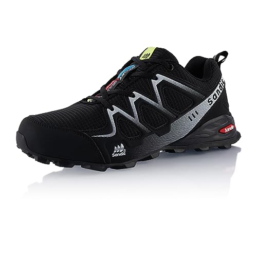 Fusskleidung® Damen Herren Wanderschuhe atmungsaktive Trail Running Trekkingschuhe Schwarz Weiß EU 41 von Fusskleidung