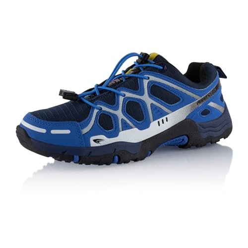 Fusskleidung® Damen Herren Wanderschuhe atmungsaktive Trekkingschuhe Blau Weiß EU 36 von Fusskleidung