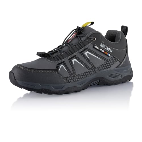 Fusskleidung® Damen Herren Wanderschuhe Softshell Trail Running Trekkingschuhe Grau EU 37 von Fusskleidung