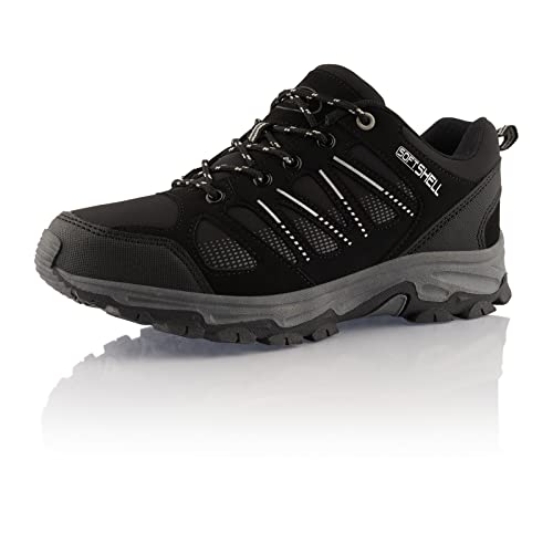 Fusskleidung® Damen Herren Wanderschuhe atmungsaktive Trekkingschuhe Schwarz Grau Grau EU 36 von Fusskleidung