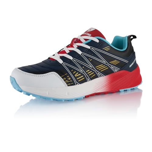 Fusskleidung® Damen Herren Wanderschuhe Atmungsaktive Trail Running Trekkingschuhe Schwarz Gold EU 43 von Fusskleidung