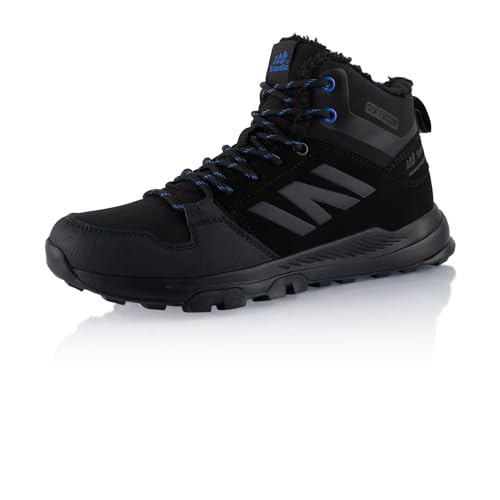 Fusskleidung® Damen Herren Wanderschuhe warm gefütterte Winterstiefel Softshell Schwarz Blau Schwarz EU 43 von Fusskleidung