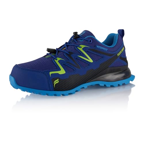Fusskleidung® Damen Herren Wanderschuhe wasserdichte Trail Running Trekkingschuhe Blau Grün EU 39 von Fusskleidung