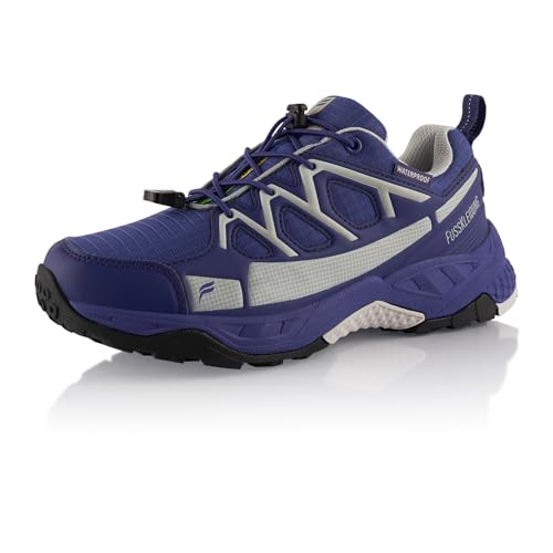 Fusskleidung® Damen Herren Wanderschuhe wasserdichte Trail Running Trekkingschuhe Blau Grau EU 40 von Fusskleidung