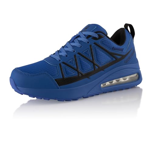 Fusskleidung® Damen Herren Wanderschuhe wasserdichte Trail Running Trekkingschuhe Blau Schwarz EU 42 von Fusskleidung