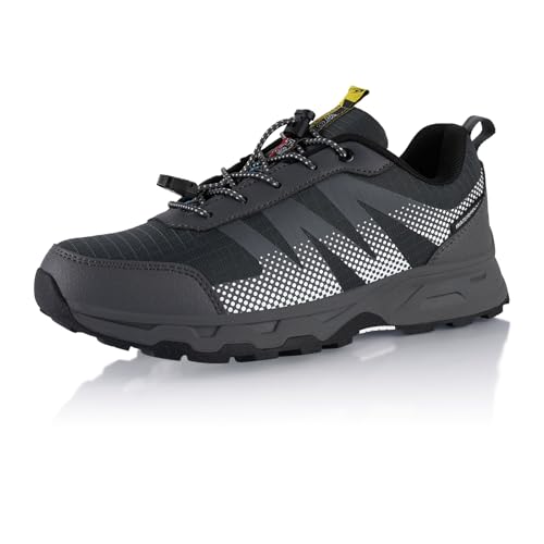 Fusskleidung® Damen Herren Wanderschuhe wasserdichte Trail Running Trekkingschuhe Grau Weiss EU 46 von Fusskleidung