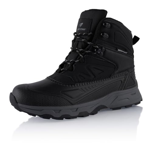 Fusskleidung® Damen Herren Wasserdichte Stiefel warme Winterschuhe Schwarz 36 von Fusskleidung