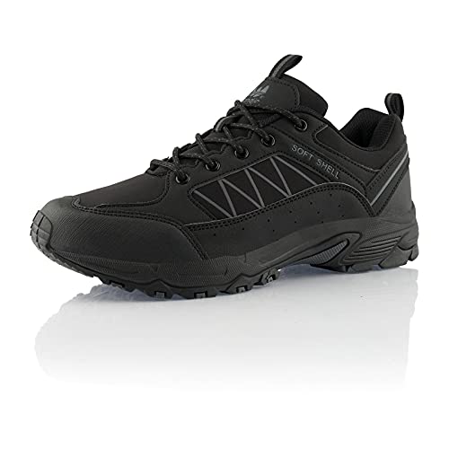 Fusskleidung® Herren Wanderschuhe Wasserabweisende Trekkingschuhe Schwarz Schwarz EU 41 von Fusskleidung