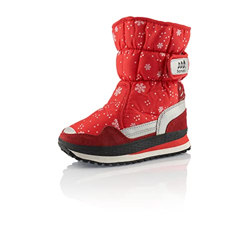 Fusskleidung® Kinder Winterstiefel warm gefütterte Schneestiefel Rot EU 34 von Fusskleidung