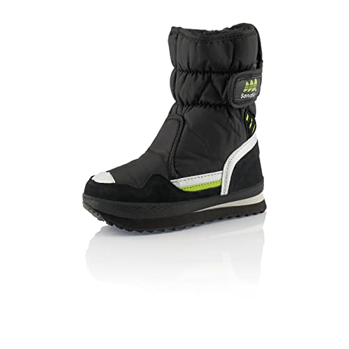 Fusskleidung® Kinder Winterstiefel warm gefütterte Schneestiefel Schwarz Grün EU 30 von Fusskleidung