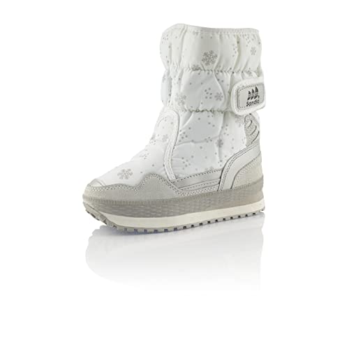 Fusskleidung® Kinder Winterstiefel warm gefütterte Schneestiefel Weiss EU 28 von Fusskleidung