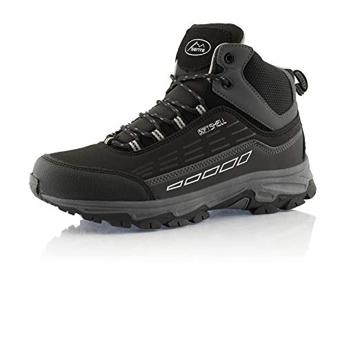 Fusskleidung® Damen Herren Wanderschuhe Wasserabweisende Winterstiefel Schwarz Schwarz EU 36 von Fusskleidung