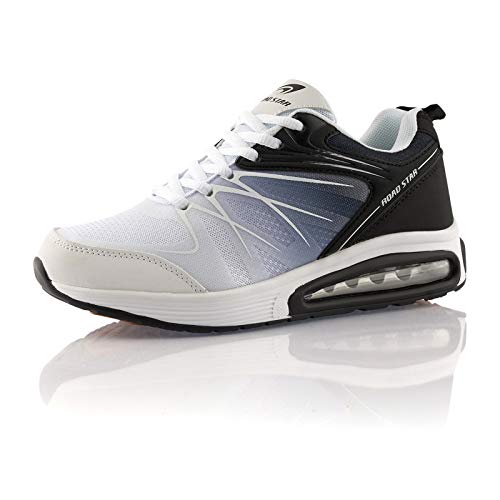 Fusskleidung® Damen Herren Sportschuhe Dämpfung Sneaker leichte Laufschuhe Weiß EU 38 von Fusskleidung