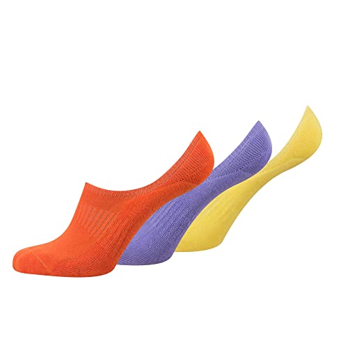 Fussvolk Inshoes Socks 3 Pack Box - Füßlinge, Footies aus Frottee mit Silikon für angenehmes Tragen bei Anti-Rutsch, Farben:yellow, SockSizes:35-38 von Fussvolk