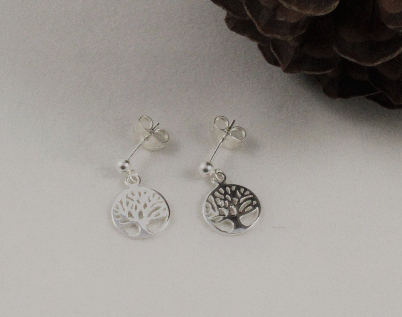 sterling Silber Baum Des Lebens Ohrstecker Handgemachte Familien Schmuck sterling Silber Baum Des Lebens Ohrstecker Handgemachte Familien Schmuck von FussyFoxJewellery
